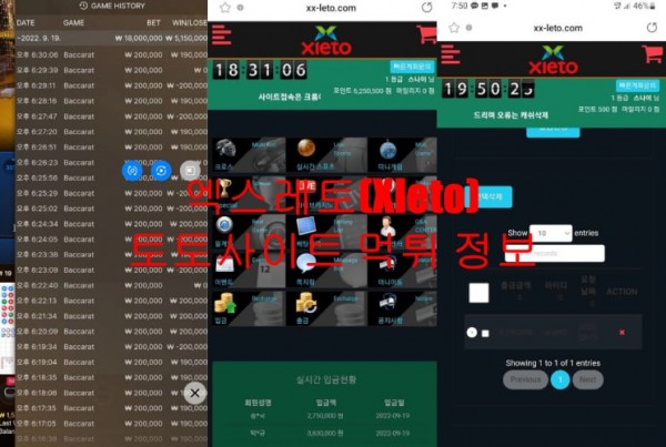엑스레토(Xleto) 토토사이트 먹튀 정보